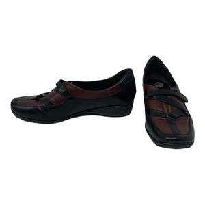 Sesto Meucci black brown leather slip on shoes size 7.5